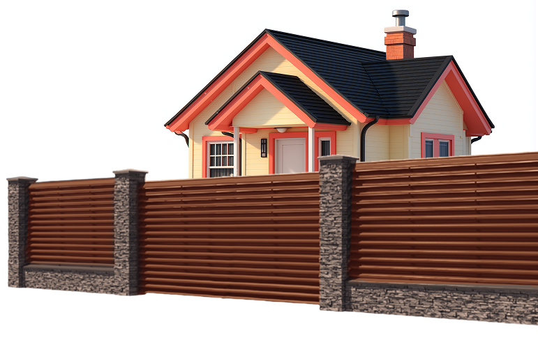 House with gates